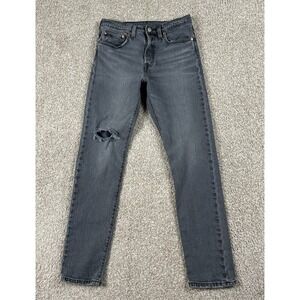 Levis‎ 501 Womens Jeans 28x28.5 Gray Original Straight Button Fly Premium Big E